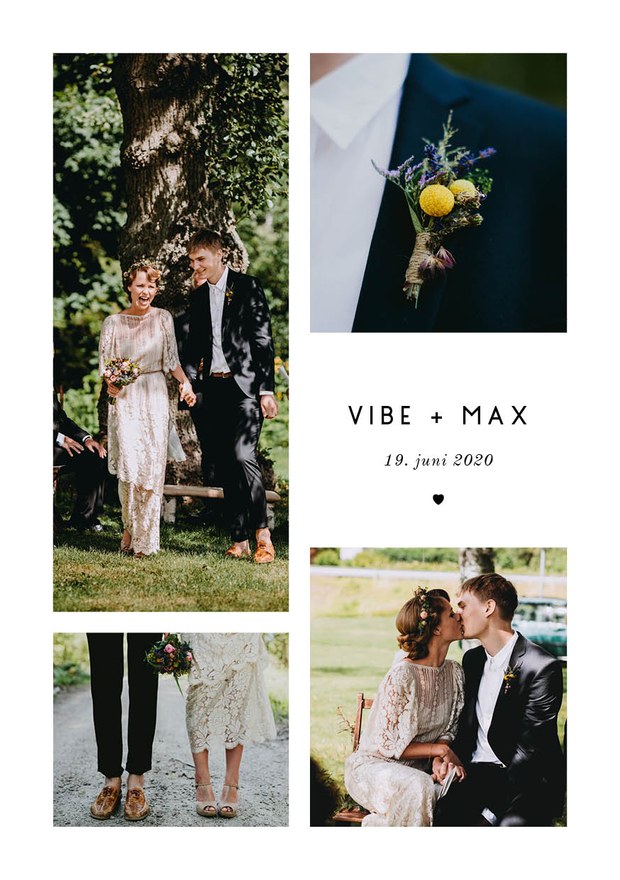 Bryllup - Vibe & Max Takkekort